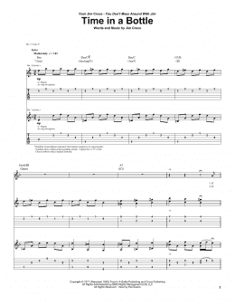 page one of Time In A Bottle (Guitar Tab)