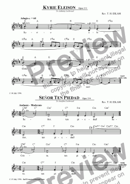 page one of Kyrie Eleison & Se�or Ten Piedad