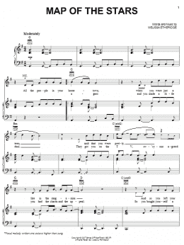 page one of Map Of The Stars (Piano, Vocal & Guitar Chords (Right-Hand Melody))