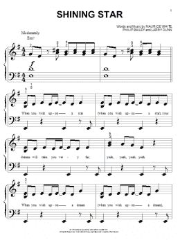 page one of Shining Star (Big Note Piano)