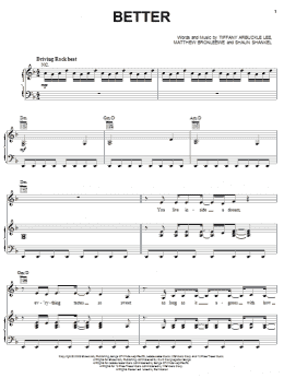 page one of Better (Piano, Vocal & Guitar Chords (Right-Hand Melody))