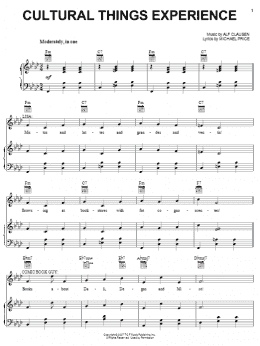 page one of Cultural Things Experience (Piano, Vocal & Guitar Chords (Right-Hand Melody))