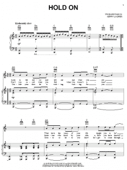 page one of Hold On (Piano, Vocal & Guitar Chords (Right-Hand Melody))