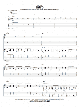 page one of Intro (Guitar Tab)