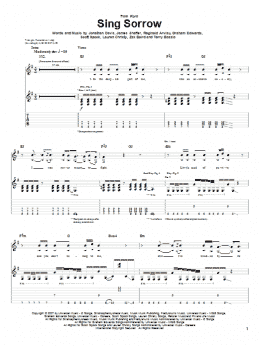 page one of Sing Sorrow (Guitar Tab)