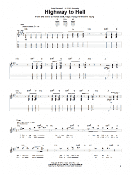 page one of Highway To Hell (Guitar Tab)