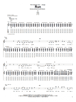 page one of Run (Guitar Tab)