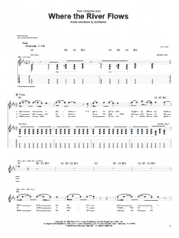 page one of Where The River Flows (Guitar Tab)