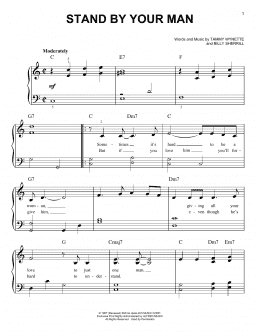 page one of Stand By Your Man (Very Easy Piano)