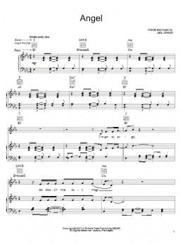 page one of Angel (Piano, Vocal & Guitar Chords (Right-Hand Melody))