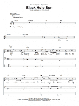 page one of Black Hole Sun (Bass Guitar Tab)