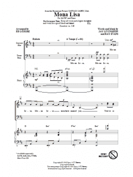 page one of Mona Lisa (SATB Choir)