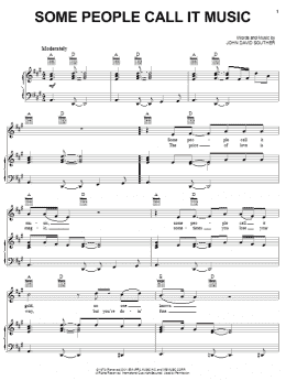 page one of Some People Call It Music (Piano, Vocal & Guitar Chords (Right-Hand Melody))