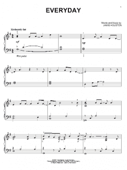 page one of Everyday (Piano Solo)