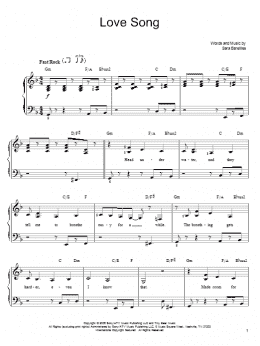 page one of Love Song (Easy Piano)