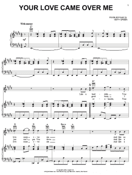 page one of Your Love Came Over Me (Piano, Vocal & Guitar Chords (Right-Hand Melody))