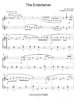 page one of The Entertainer (Educational Piano)