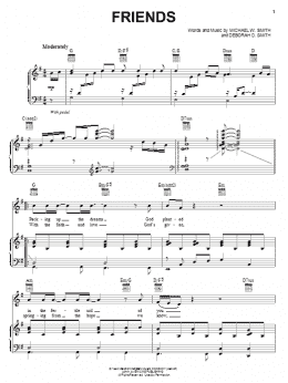 page one of Friends (Piano, Vocal & Guitar Chords (Right-Hand Melody))