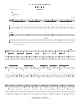 page one of Yai Yai (Guitar Tab)