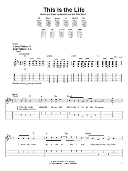 page one of This Is The Life (Easy Guitar Tab)