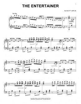 page one of The Entertainer (Piano Solo)