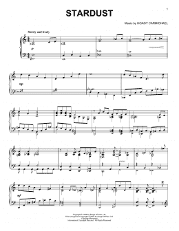 page one of Stardust (Piano Solo)