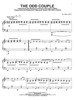 page one of The Odd Couple (Piano Solo)