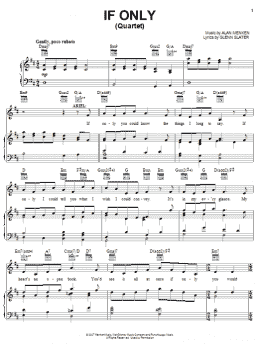 page one of If Only (Quartet) (from The Little Mermaid: A Broadway Musical) (Piano, Vocal & Guitar Chords (Right-Hand Melody))