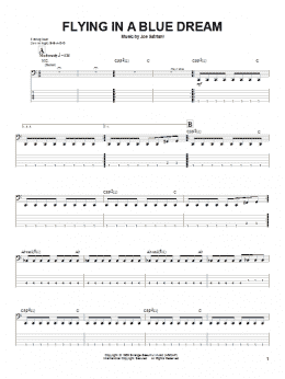 page one of Flying In A Blue Dream (Bass Guitar Tab)