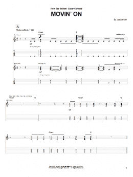 page one of Movin' On (Guitar Tab)