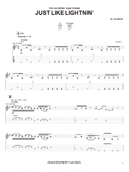 page one of Just Like Lightnin' (Guitar Tab)