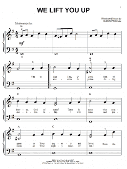 page one of We Lift You Up (Big Note Piano)