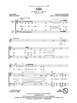 page one of Alfie (SATB Choir)