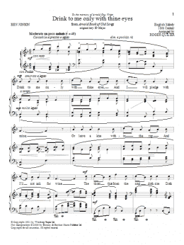 page one of Drink To Me Only With Thine Eyes (Piano & Vocal)