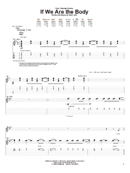 page one of If We Are The Body (Guitar Tab)