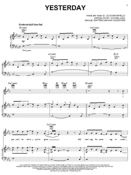 page one of Yesterday (Piano, Vocal & Guitar Chords (Right-Hand Melody))