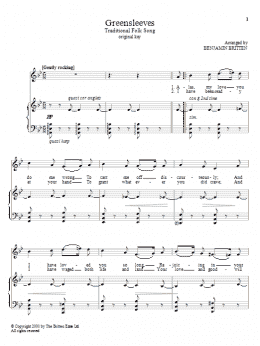 page one of Greensleeves (Piano & Vocal)