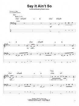 page one of Say It Ain't So (Bass Guitar Tab)