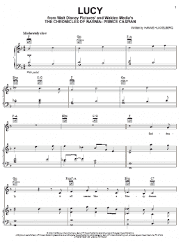 page one of Lucy (Piano, Vocal & Guitar Chords (Right-Hand Melody))