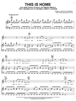 page one of This Is Home (Piano, Vocal & Guitar Chords (Right-Hand Melody))