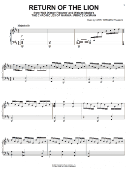 page one of Return Of The Lion (Piano Solo)