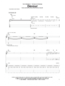 page one of Devour (Guitar Tab)