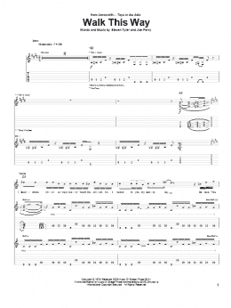 page one of Walk This Way (Guitar Tab)