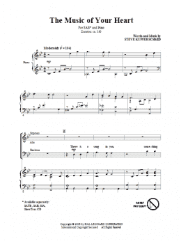 page one of The Music Of Your Heart (SAB Choir)