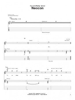 page one of Neocon (Guitar Tab)
