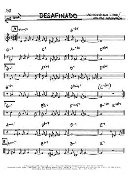 page one of Desafinado (Real Book – Melody & Chords – C Instruments)