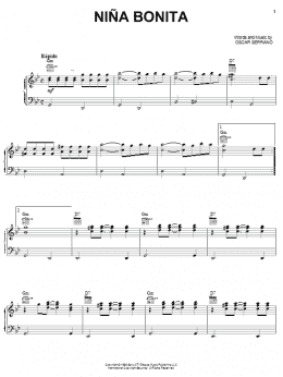 page one of Nina Bonita (Piano, Vocal & Guitar Chords (Right-Hand Melody))