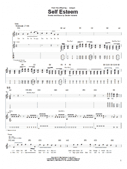 page one of Self Esteem (Guitar Tab)