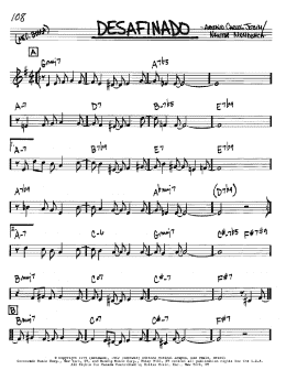 page one of Desafinado (Real Book – Melody & Chords – Bb Instruments)