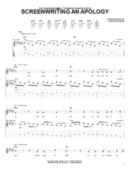 page one of Screenwriting An Apology (Guitar Tab)